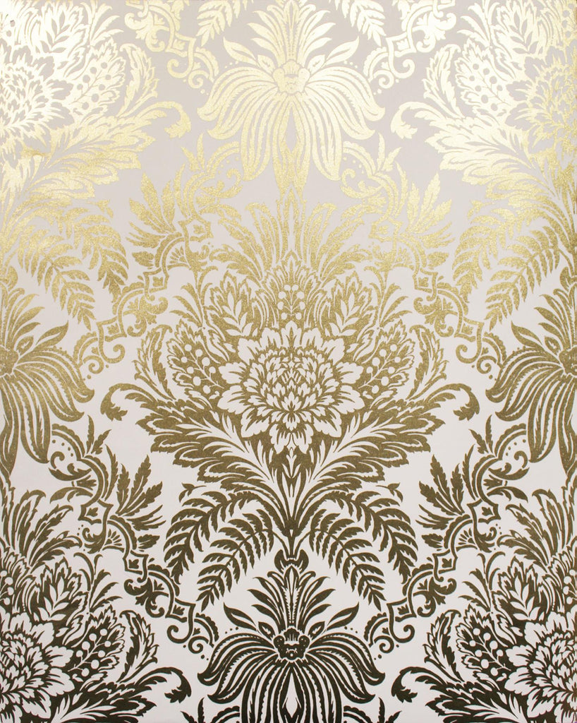 Brewster Home Fashions Bernadette Damask Gold Wallpaper