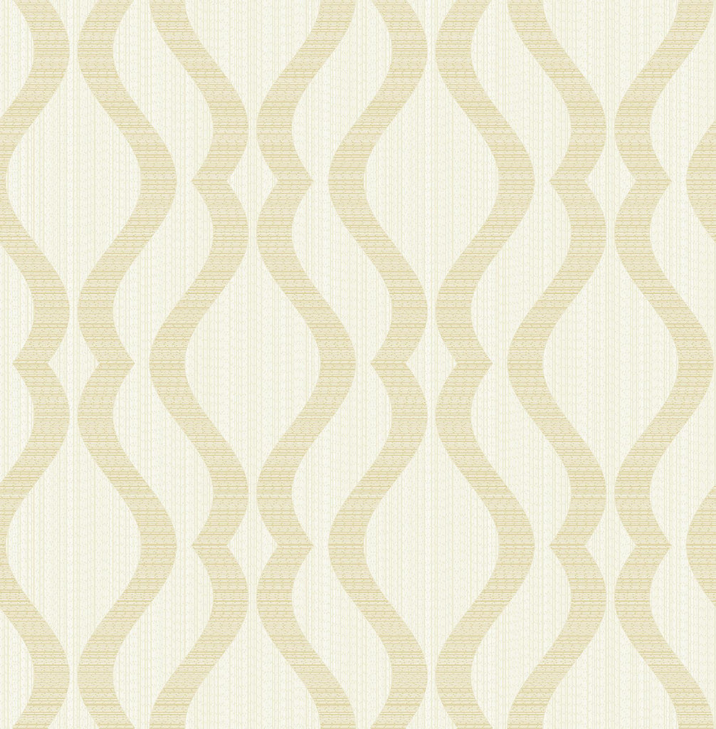 Brewster Home Fashions Yves Champagne Ogee Wallpaper