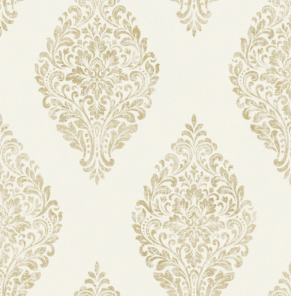Brewster Home Fashions Pascale Off-white Medallion Wallpaper