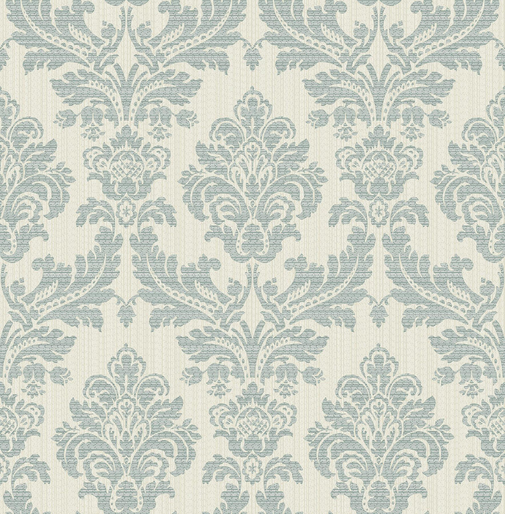 Brewster Home Fashions Piers Texture Damask Teal Wallpaper