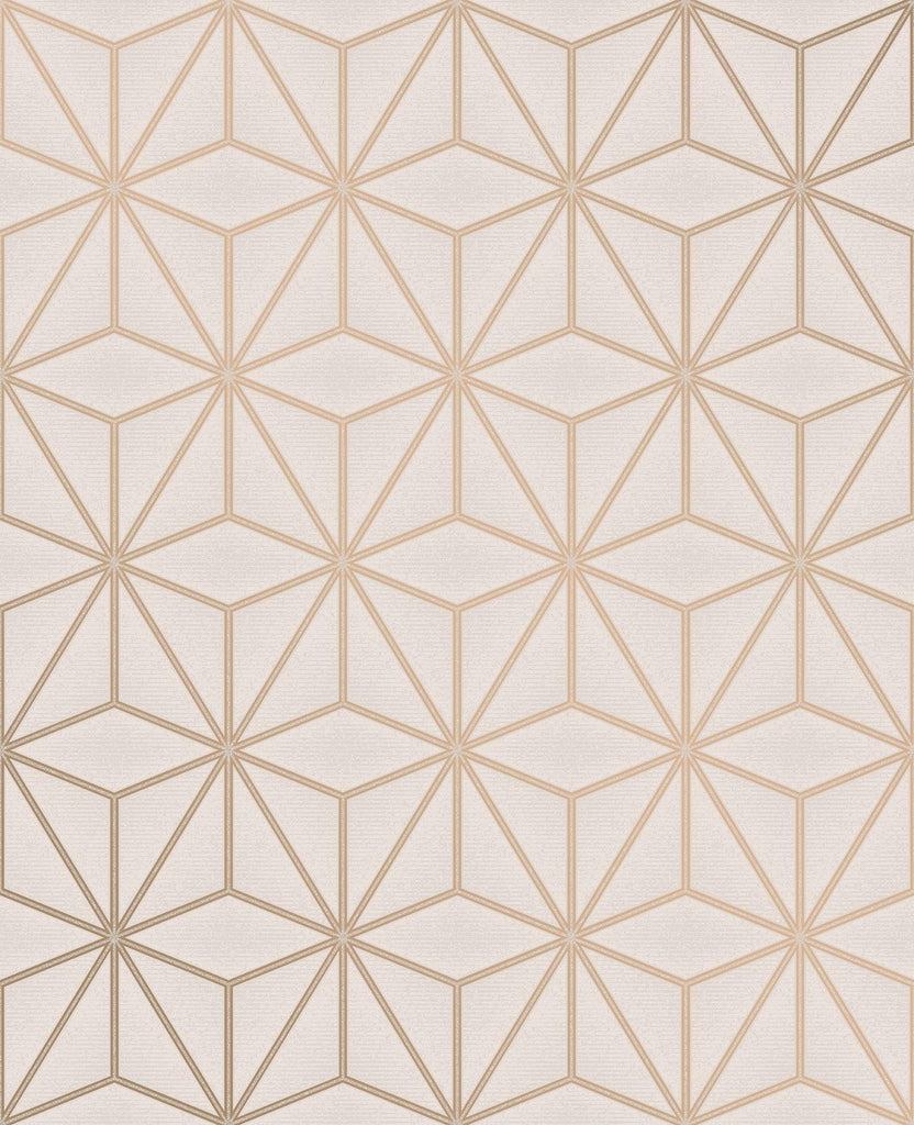 Brewster Home Fashions Augustin Rose Gold Geometric Wallpaper