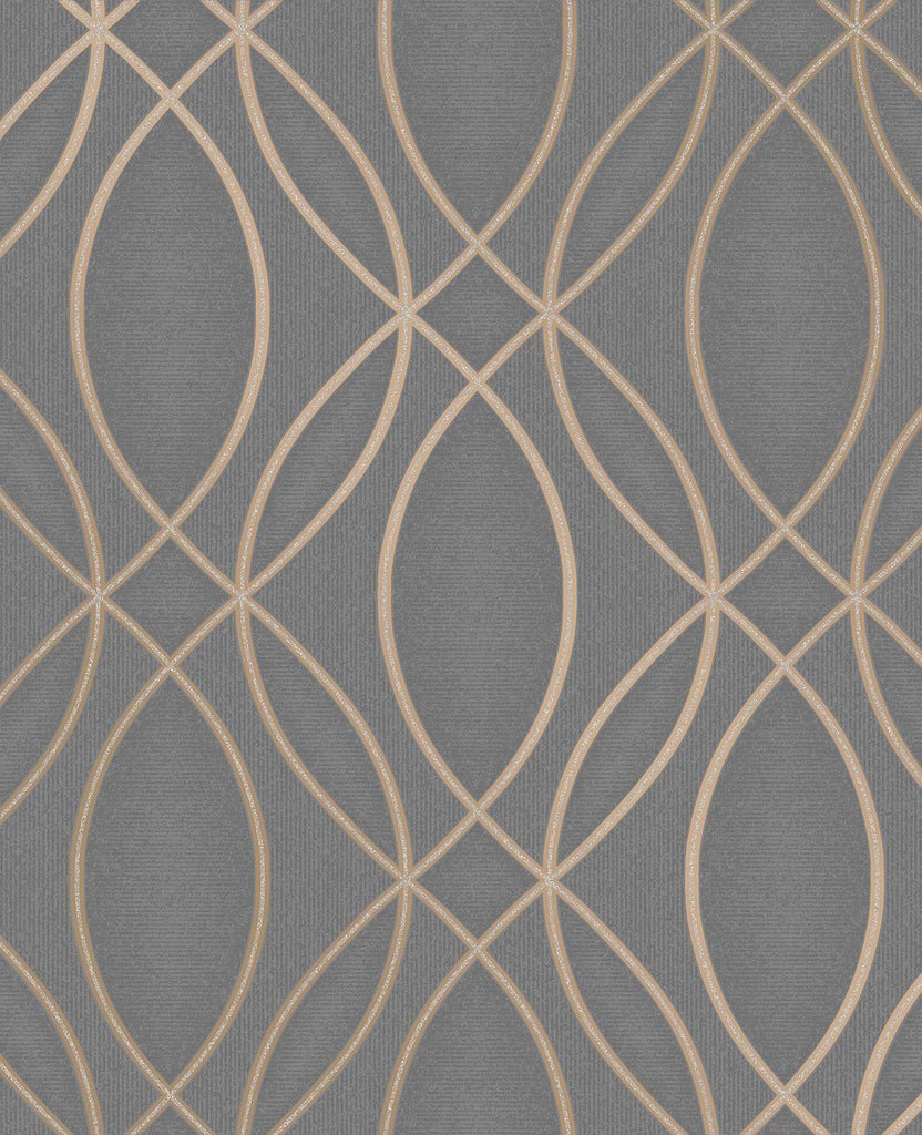 Brewster Home Fashions Lisandro Taupe Geometric Lattice Wallpaper
