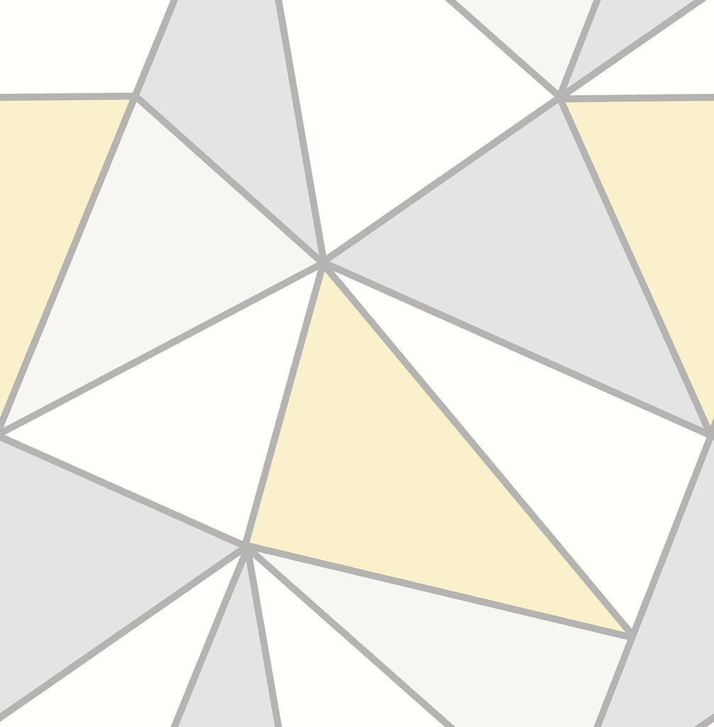 Brewster Home Fashions Apex Yellow Geometric Wallpaper