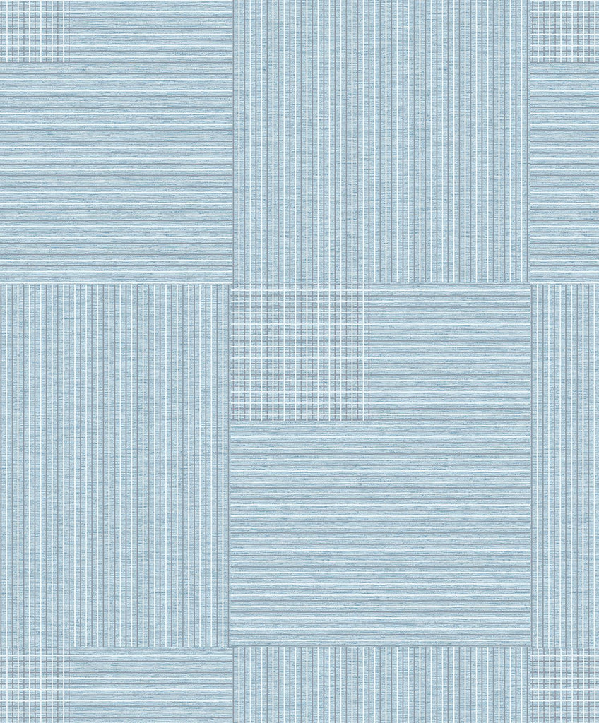 Brewster Home Fashions Ronald Blue Squares Wallpaper