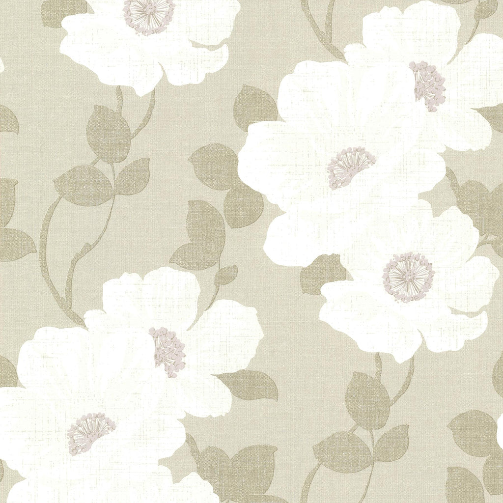 Brewster Home Fashions Leala Modern Floral Wheat Wallpaper