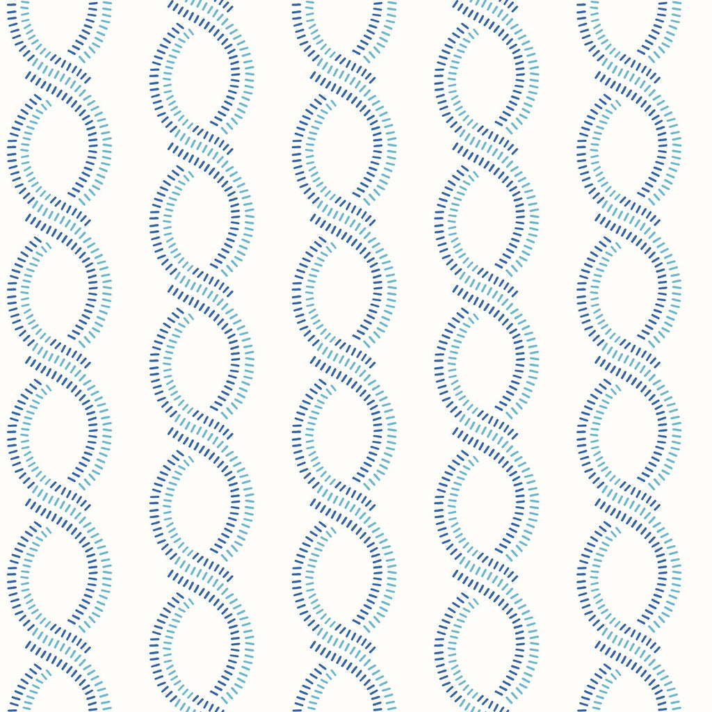A-Street Prints Helix Blue Stripe Wallpaper