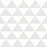 A-Street Prints Summit Light Grey Triangle Wallpaper