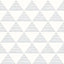 A-Street Prints Summit Light Grey Triangle Wallpaper