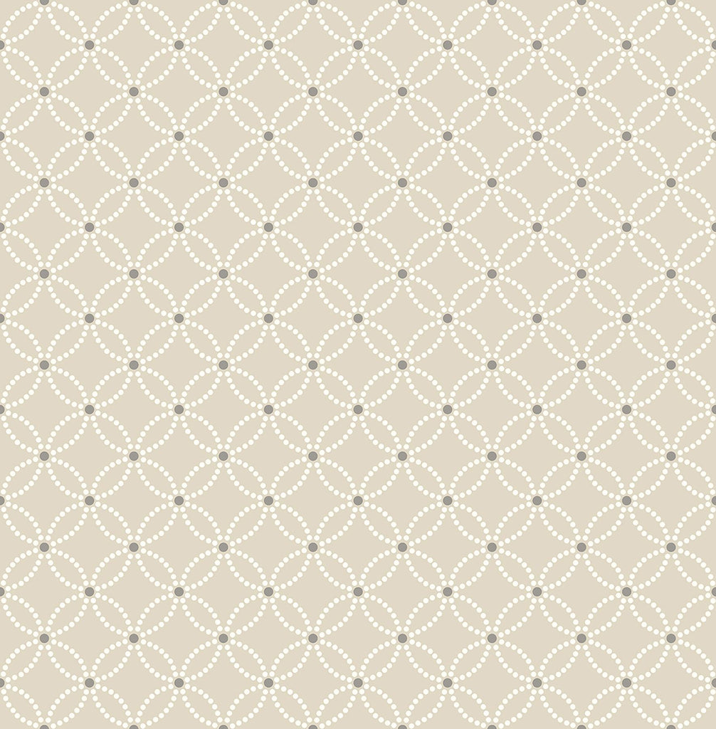 Brewster Home Fashions Kinetic Geometric Floral Beige Wallpaper