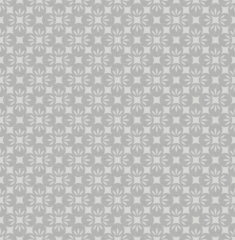 A-Street Prints Orbit Grey Floral Wallpaper