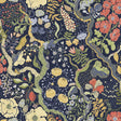 A-Street Prints Ann Blue Floral Vines Wallpaper