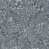 A-Street Prints Siv Dark Blue Botanical Wallpaper