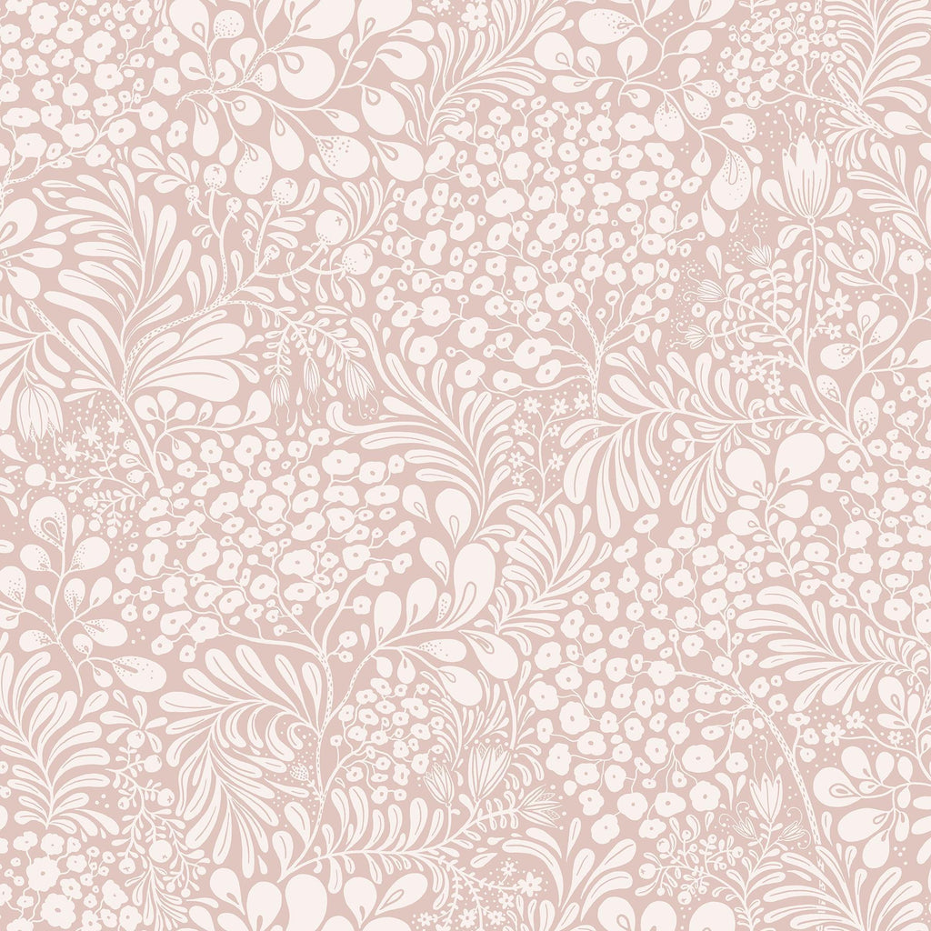 A-Street Prints Siv Pink Botanical Wallpaper