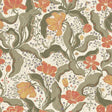 A-Street Prints Bodri Dark Green Tulip Garden Wallpaper