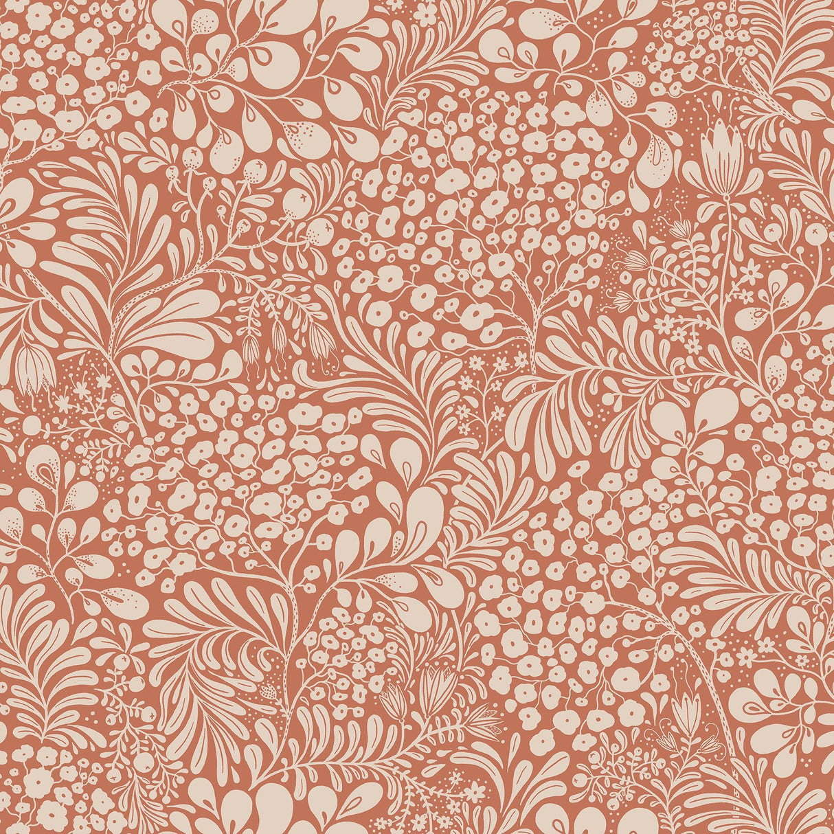 A-Street Prints Siv Red Botanical Wallpaper