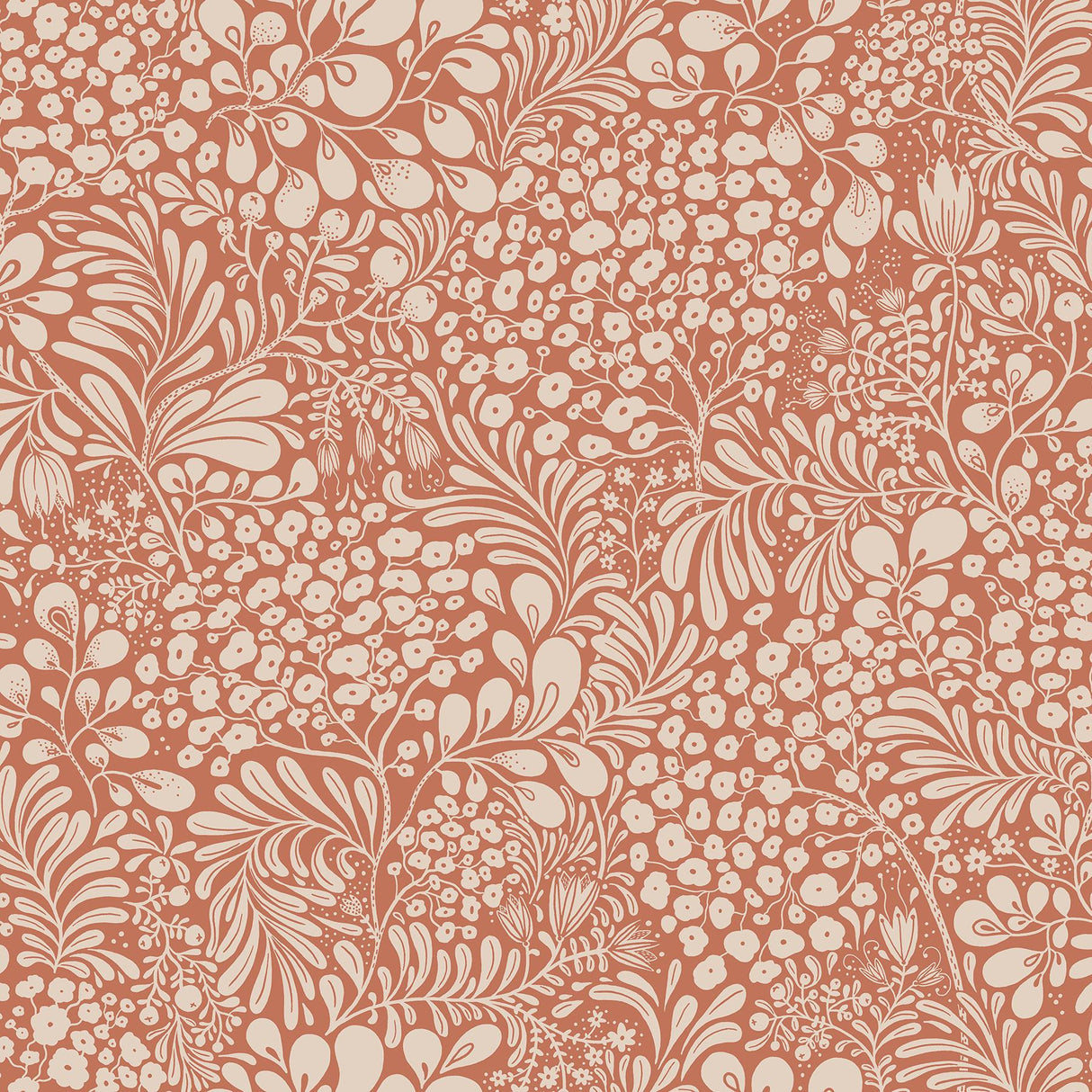 A-Street Prints Siv Botanical Red Wallpaper