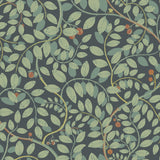 A-Street Prints Kirke Turquoise Leafy Vines Wallpaper