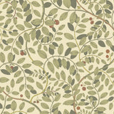 A-Street Prints Kirke Leafy Vines Green Wallpaper