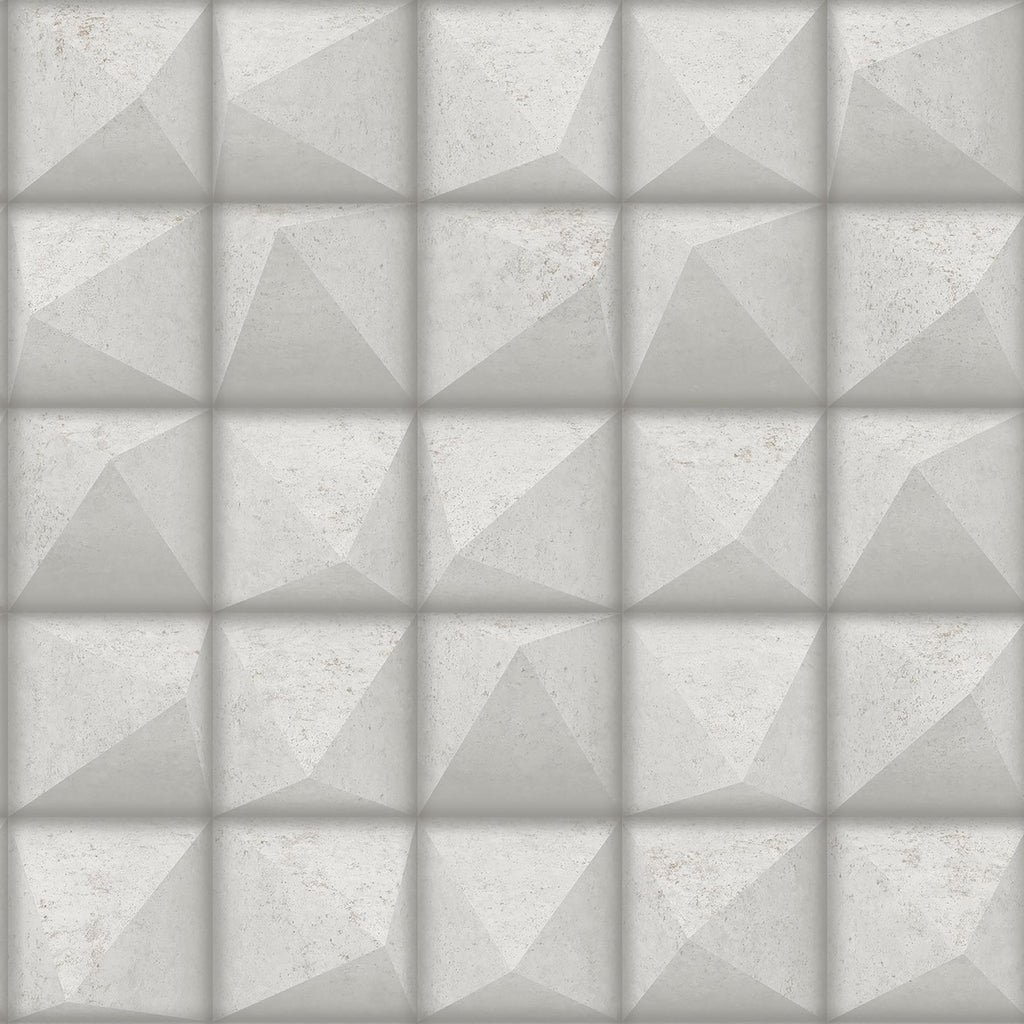 Brewster Home Fashions Dax Grey 3D Geometric Wallpaper