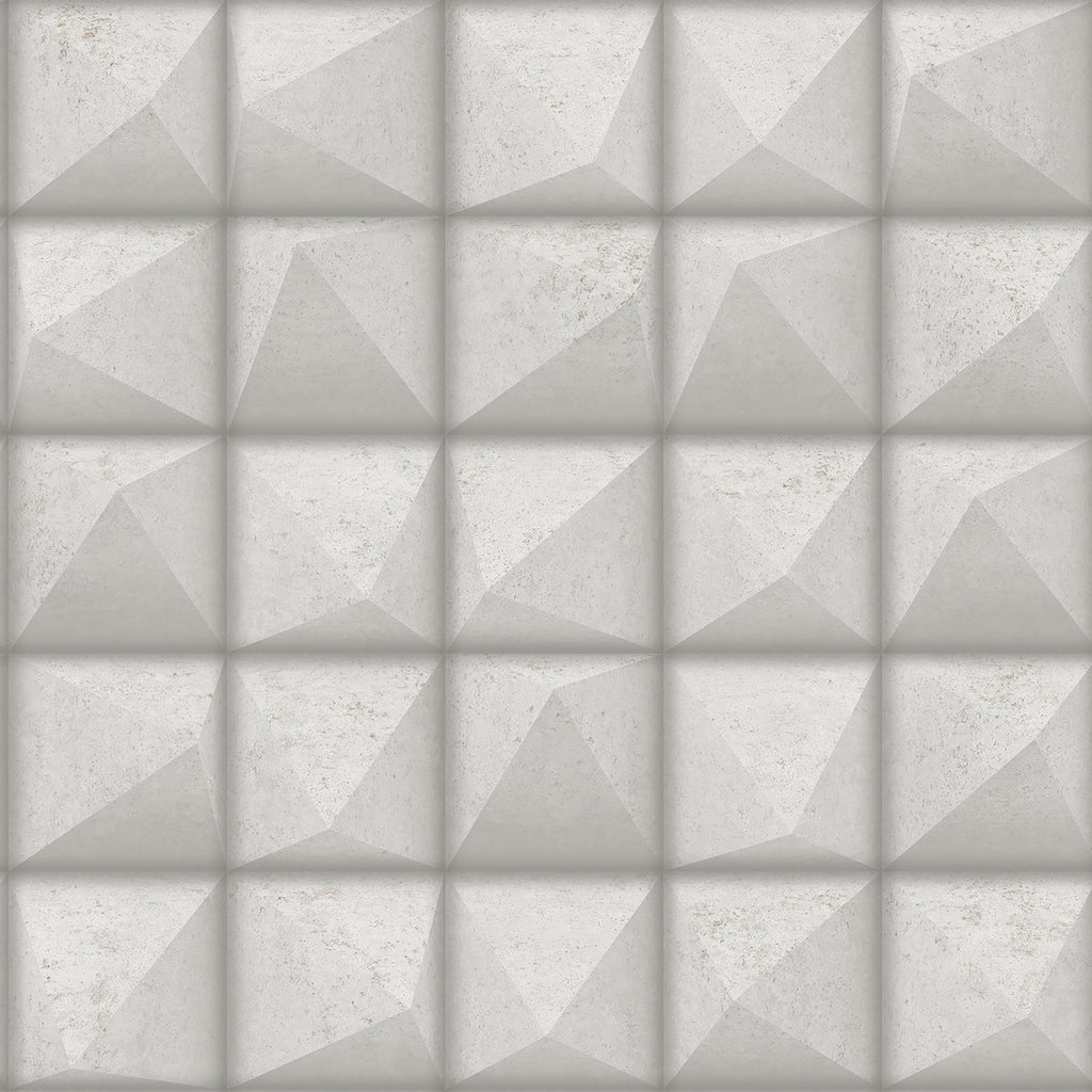 Brewster Home Fashions Dax 3D Geometric Grey Wallpaper