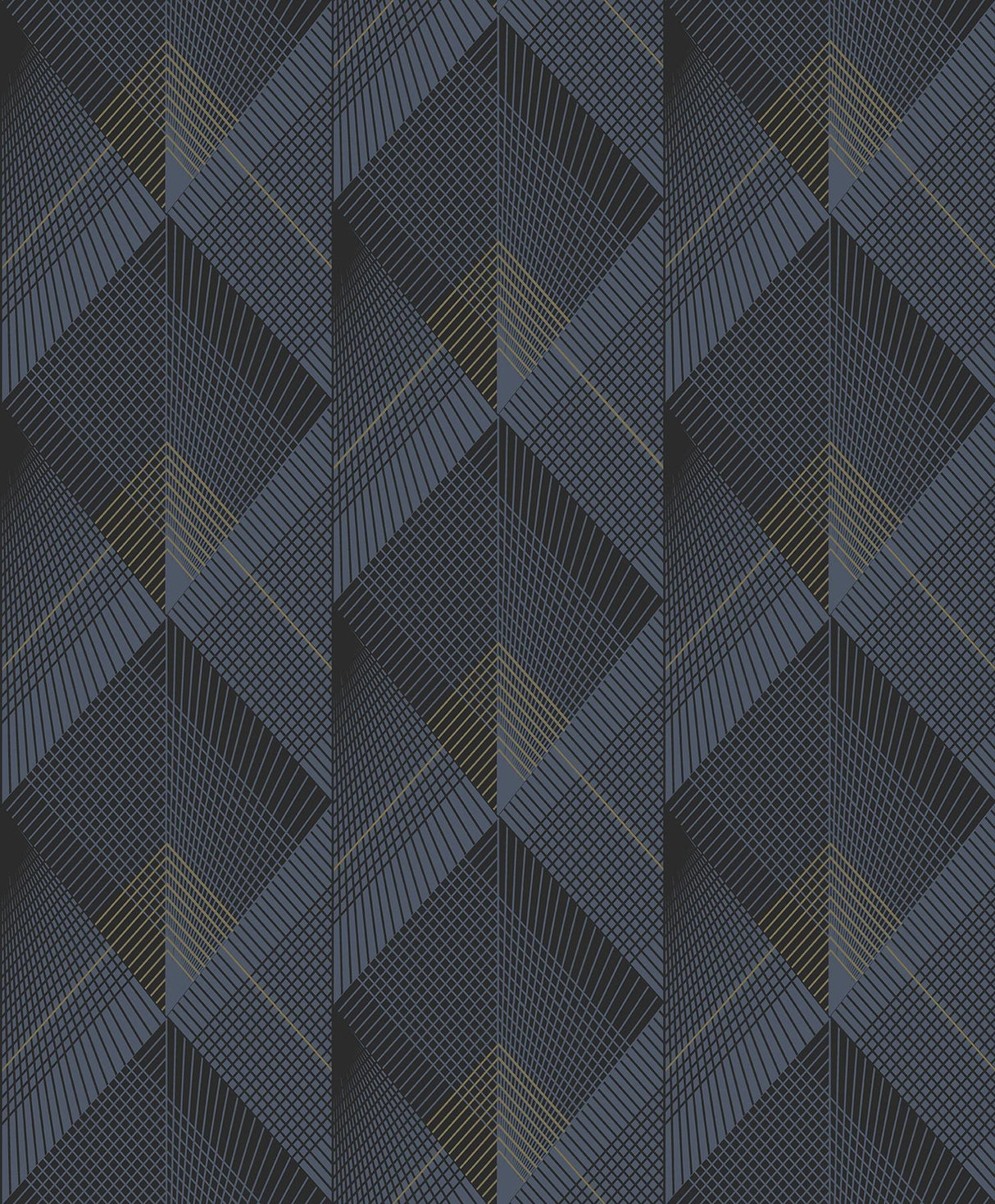 Brewster Home Fashions Raoul Navy Fanning Diamonds Wallpaper