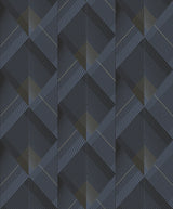 Brewster Home Fashions Raoul Navy Fanning Diamonds Wallpaper