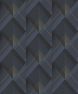 Brewster Home Fashions Raoul Fanning Diamonds Navy Wallpaper