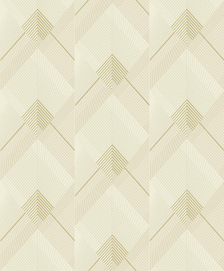 Brewster Home Fashions Raoul Butter Fanning Diamonds Wallpaper