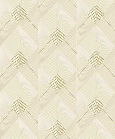 Brewster Home Fashions Raoul Fanning Diamonds Butter Wallpaper