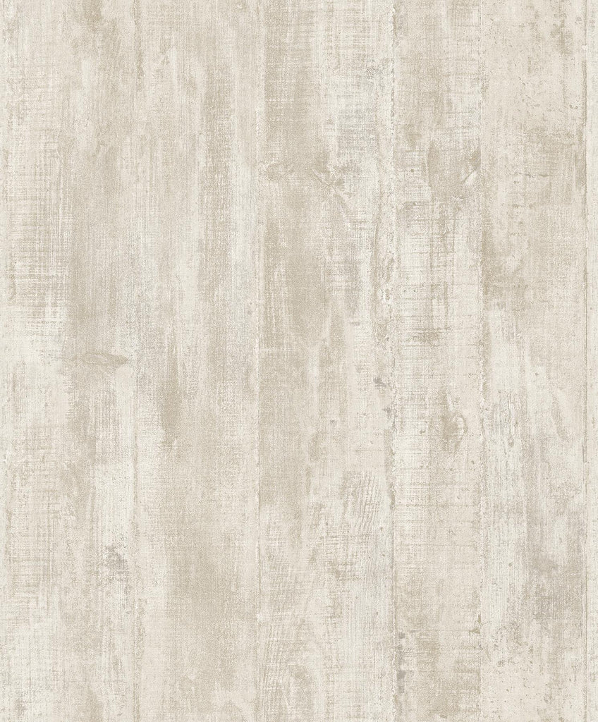 Brewster Home Fashions Huck Weathered Wood Plank Cream Wallpaper