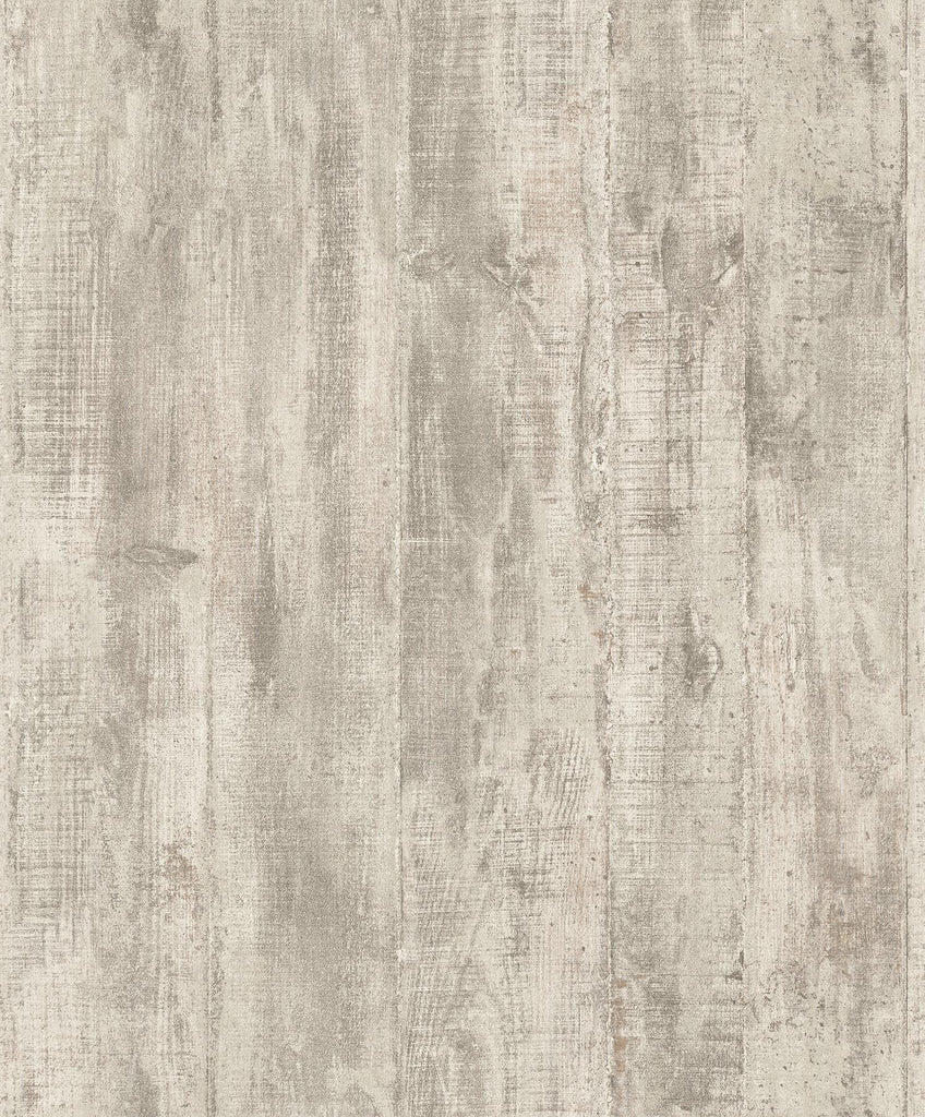 Brewster Home Fashions Huck Khaki Weathered Wood Plank Wallpaper