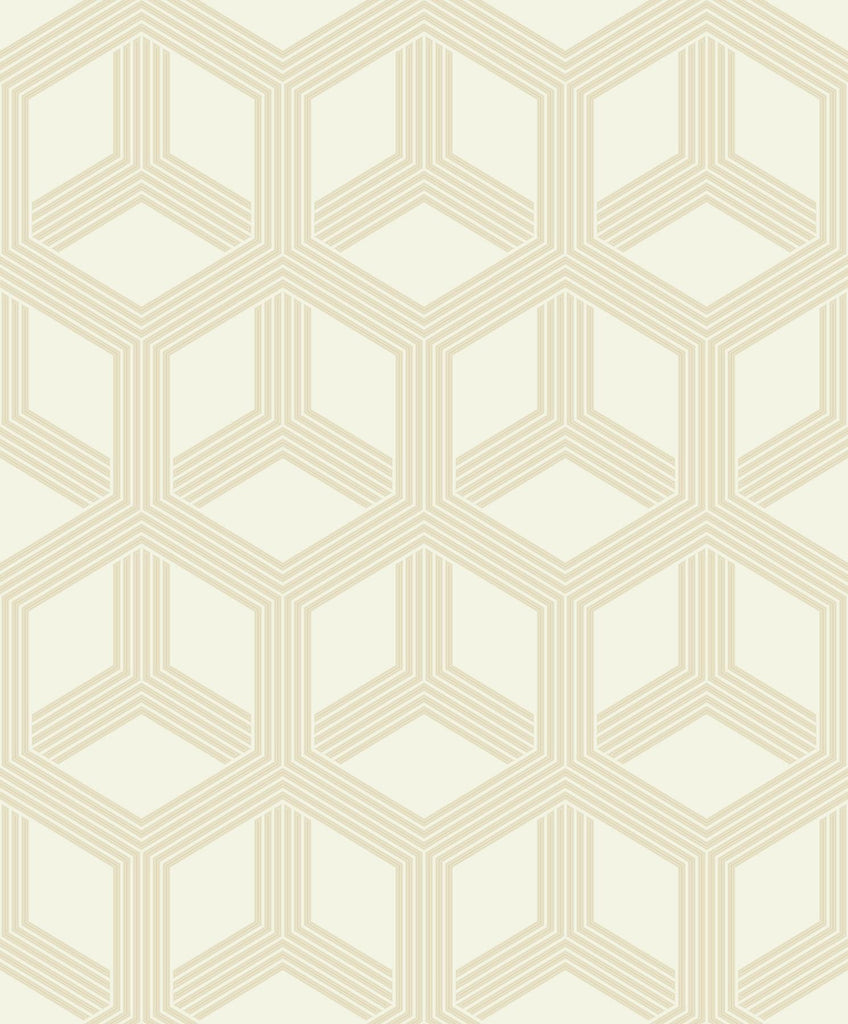 Brewster Home Fashions Xander Cream Glam Geometric Wallpaper
