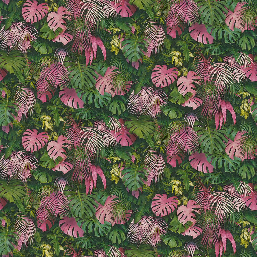 Brewster Home Fashions Luana Tropical Forest Pink Wallpaper