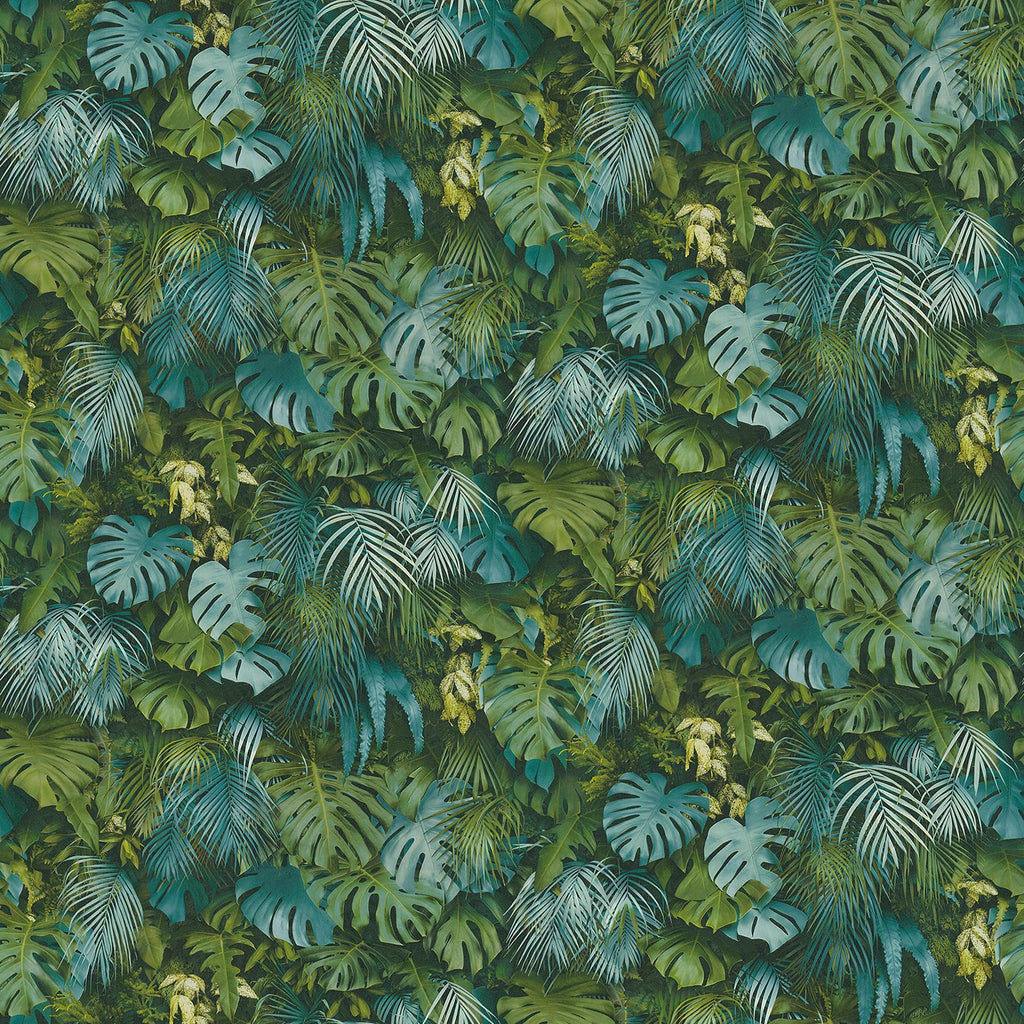 Brewster Home Fashions Luana Blue Tropical Forest Wallpaper