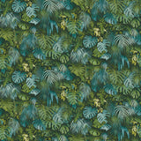 Brewster Home Fashions Luana Tropical Forest Blue Wallpaper