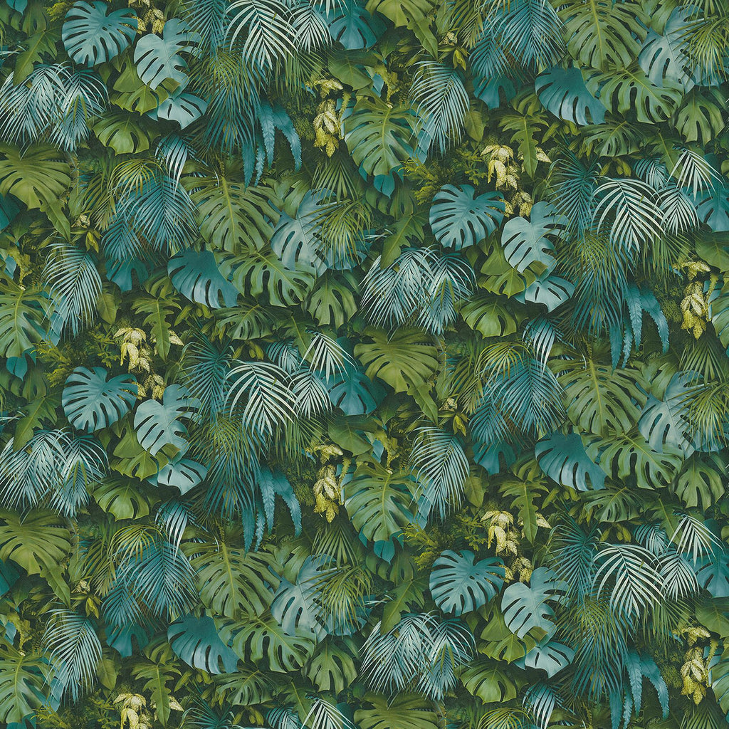 Brewster Home Fashions Luana Tropical Forest Blue Wallpaper