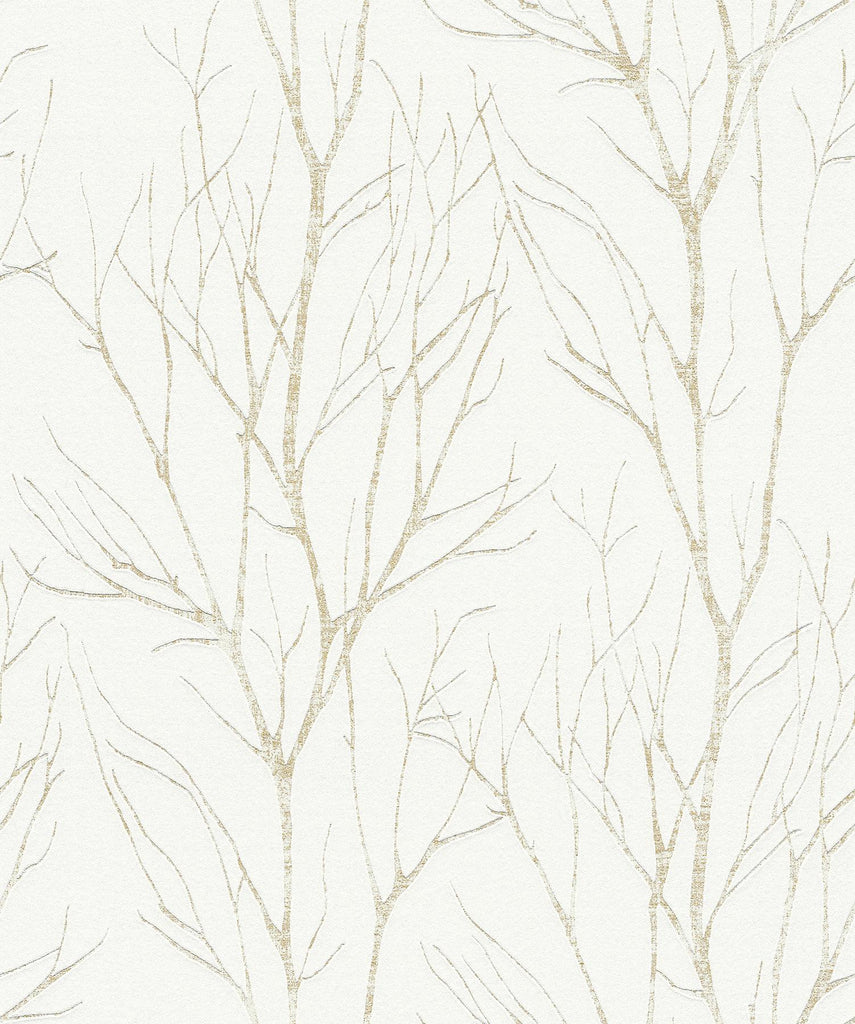 Brewster Home Fashions Diani Gold Metallic Tree Wallpaper