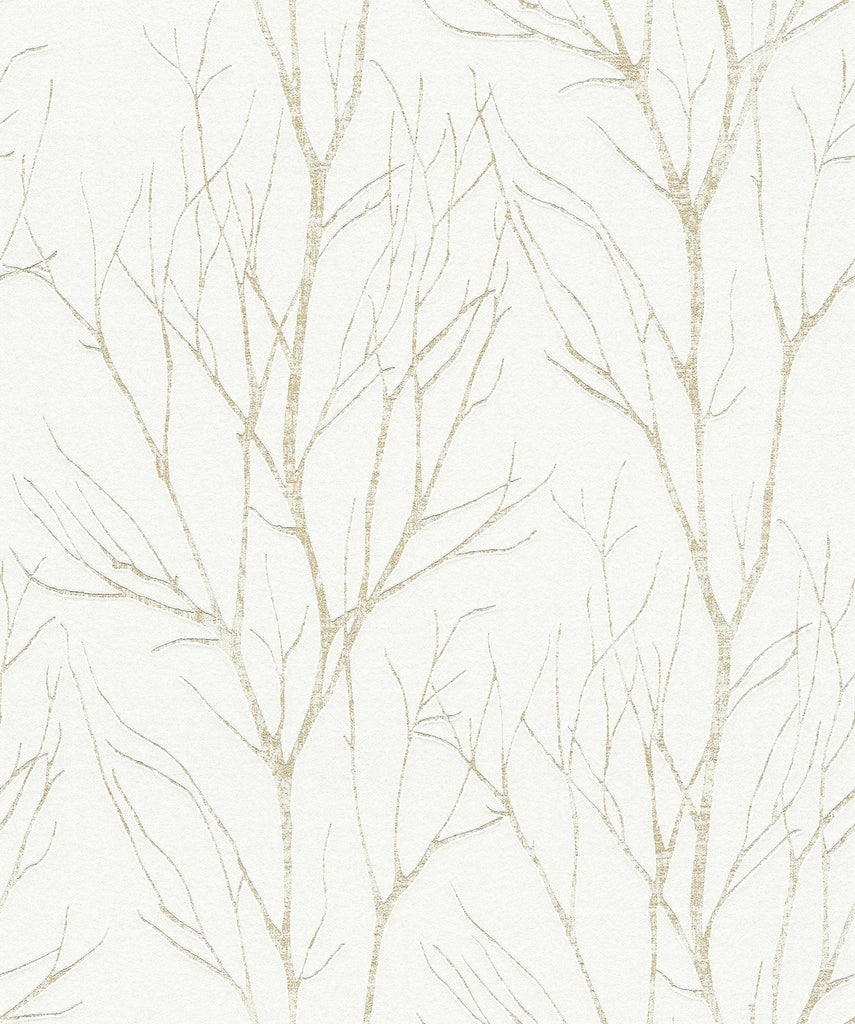 Brewster Home Fashions Diani Metallic Tree Gold Wallpaper