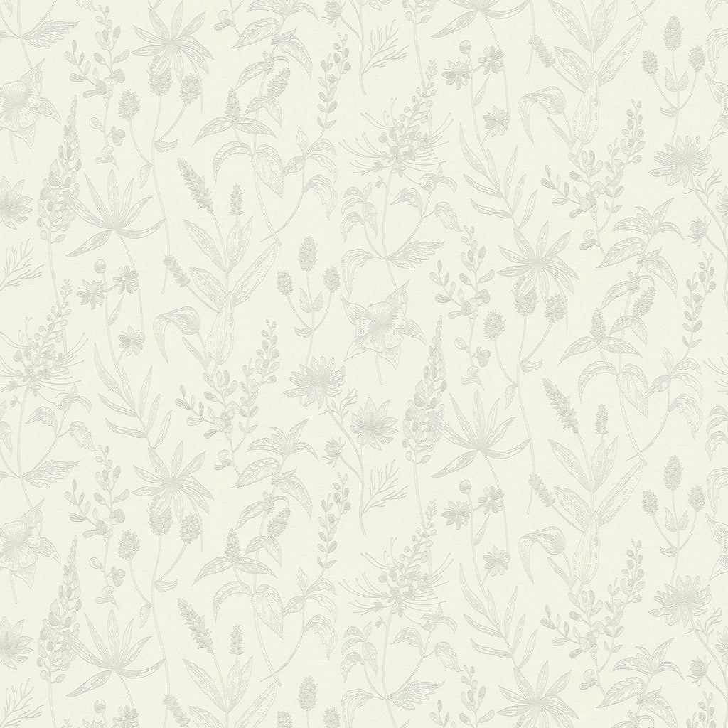 Brewster Home Fashions Nami White Floral Wallpaper