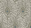 Brewster Home Fashions Prosperity Bronze Feather Wallpaper