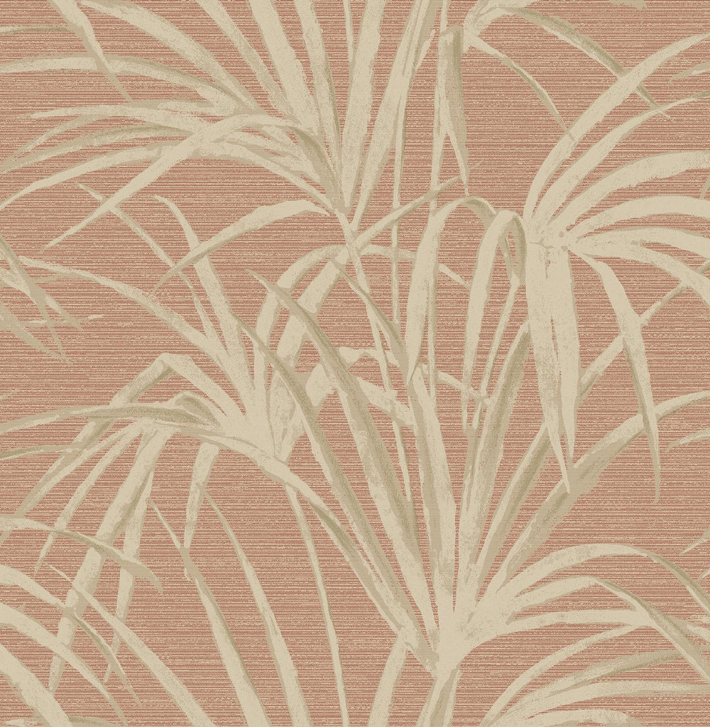 Brewster Home Fashions Song Fountain Palm Coral Wallpaper