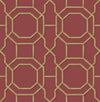 Brewster Home Fashions Summer Red Trellis Wallpaper