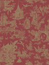 Brewster Home Fashions Zen Garden Red Toile Wallpaper