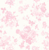 A-Street Prints Everblooming Rosettes Pink Jam Cabbage Rose Bouquets Wallpaper