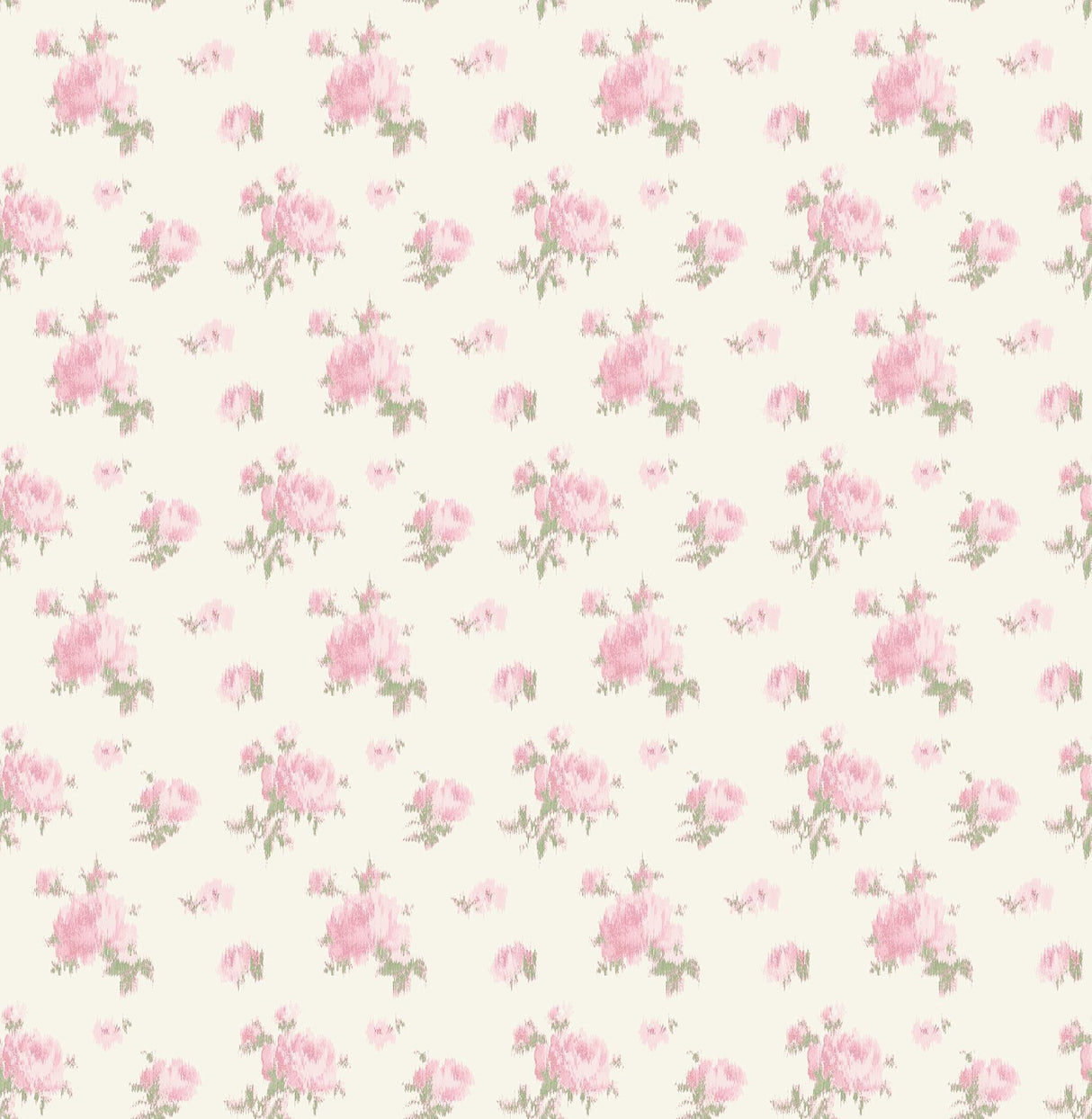 A-Street Prints Ikat Rose Tinted Petals Small Print Wallpaper