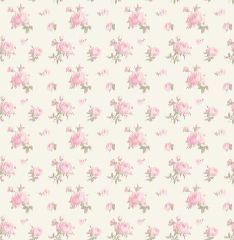 A-Street Prints Ikat Rose Tinted Petals Small Print Wallpaper