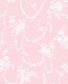 A-Street Prints Chandelier Gates Easter Pink Floral Drape Wallpaper