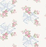 A-Street Prints Rosa Beaux Pastel Blue Large Bow Spot Wallpaper