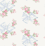 A-Street Prints Rosa Beaux Large Bow Spot Pastel Blue Wallpaper