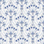A-Street Prints Dard Blue Tulip Ogee Wallpaper